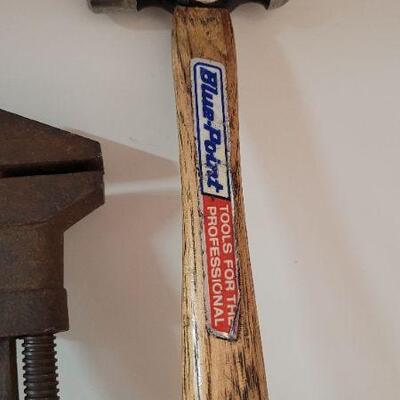 Lot 368: (3) Vintage Wood Handle Repair Tools - Hammers and Wrench