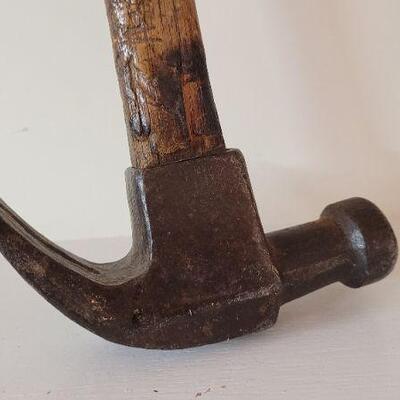 Lot 368: (3) Vintage Wood Handle Repair Tools - Hammers and Wrench