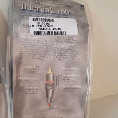 Lot 374: (2) New MONSTER CABLE Interlink 100 Cables