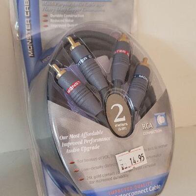 Lot 374: (2) New MONSTER CABLE Interlink 100 Cables