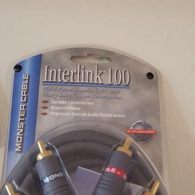 Lot 376: (2) New MONSTER CABLE Interlink 100 Cables 