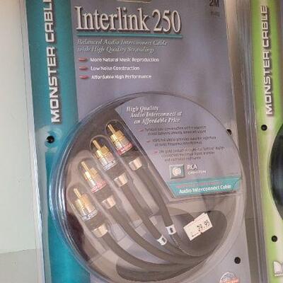 Lot 377: (2) New MONSTER CABLE Interlink 250 Cables 