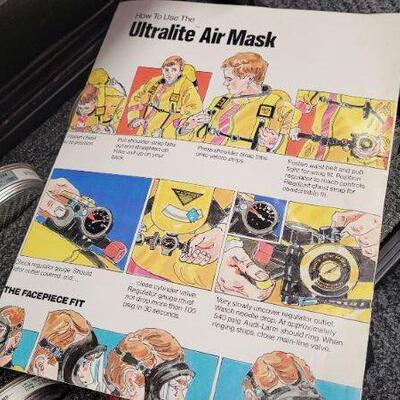 Lot 378: Vintage COMFO II Respirator Kit w/ all Original Canisters 