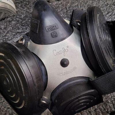 Lot 378: Vintage COMFO II Respirator Kit w/ all Original Canisters 