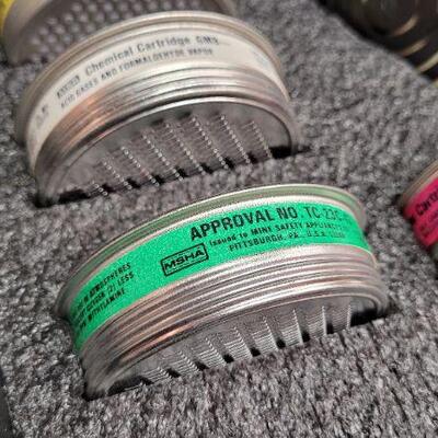 Lot 378: Vintage COMFO II Respirator Kit w/ all Original Canisters 