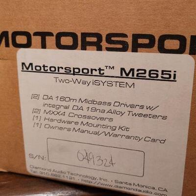 Lot 394: Vintage MOTORSPORT Diamond M265i Two Way instead Speakers