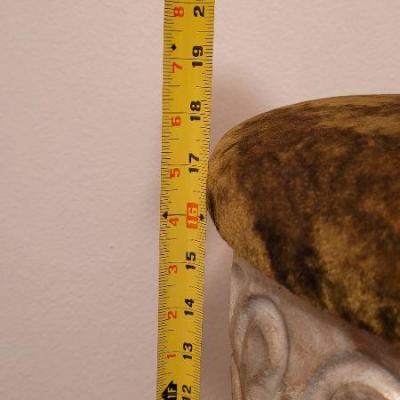 Lot 395: Vintage Velvet Top Padded Stool