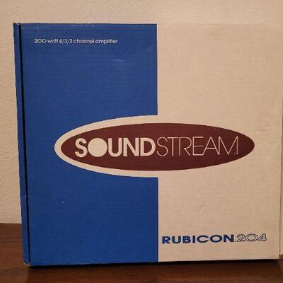 Lot 396: New SOUNDSTREAM Rubicon 204 4/3/2 (200 Watt) Amplifier 
