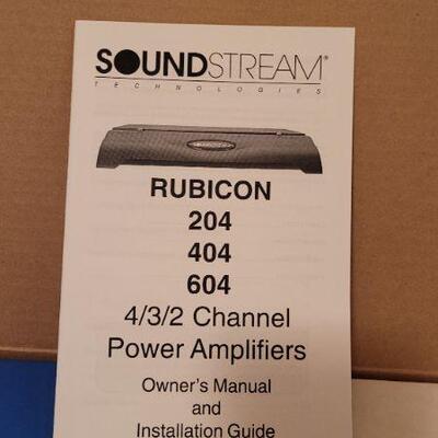 Lot 396: New SOUNDSTREAM Rubicon 204 4/3/2 (200 Watt) Amplifier 
