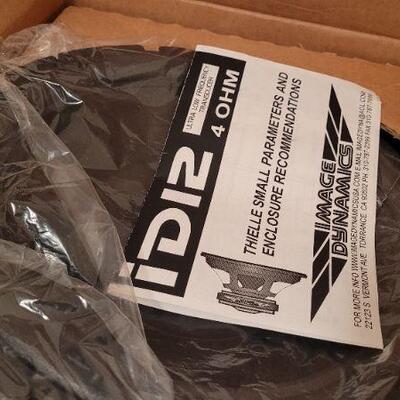 Lot 400: New Old Stock IMAGE DYNAMICS ID12 Low Frequency 4 OHM 12" Subwoofer