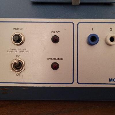 Lot 403: Vintage ENERGY CONCEPTS Motor Generator Base  Model 21980 w/ (2) 24 Volt 2 Amp DC Generators 