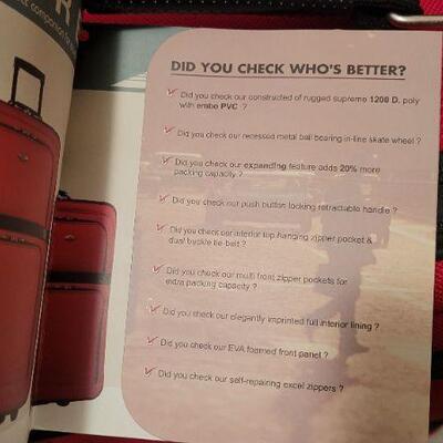 Lot 413: NEW OLYMPIA Empire Red Travel Suitcase 