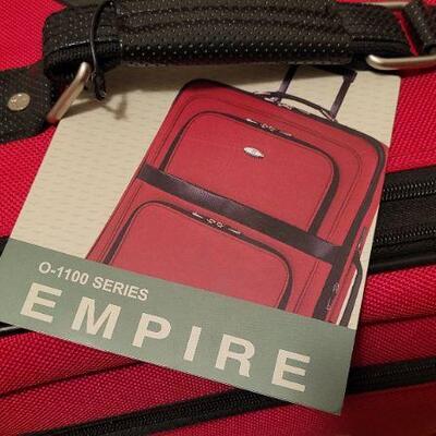 Lot 413: NEW OLYMPIA Empire Red Travel Suitcase 