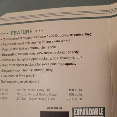 Lot 413: NEW OLYMPIA Empire Red Travel Suitcase 