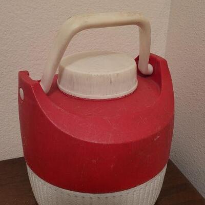 Lot 414: Vintage COLEMAN Red Insulated Beverage Thermos