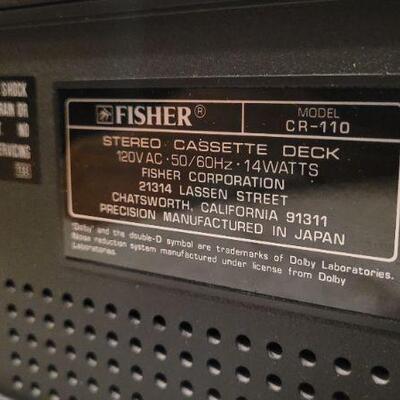 Lot 415: Vintage FISHER CR110 Stereo Cassette Deck TESTED A+
