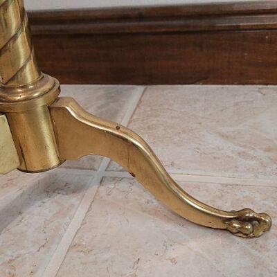 Lot 430: Vintage Metal Side Table 21.5" x 15.5" 