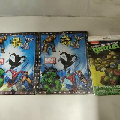 Marvel magnets and tmnt fake tattoos