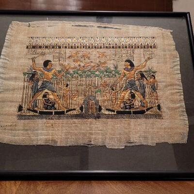 Lot 438: Vintage Framed Egyptian Scene Fine Art Signed Framed  