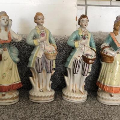 Set of 4 Victorian Colonial Men and Woman Figurines YD#022-0160