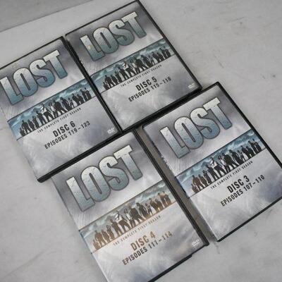 The complete LOST series, includes seasons 1-6.  All discs included! 