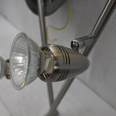 Chrome/Brushed Chrome Vanity Lights. Untested (needs to be hardwired) approx 6'