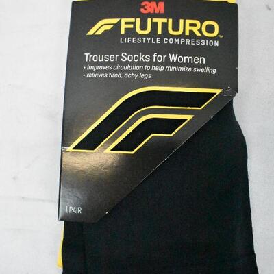 FUTURO Women's Trouser Socks, Medium, Mild Compression - New