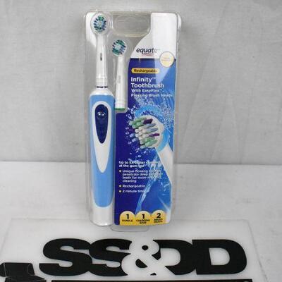 Equate infinity rechargeable electric toothbrush with 2 replacement heads - New