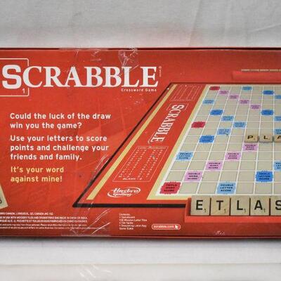 Classic Scrabble Crossword Board Game, for Kids Ages 8 and up, 2-4 Players - New