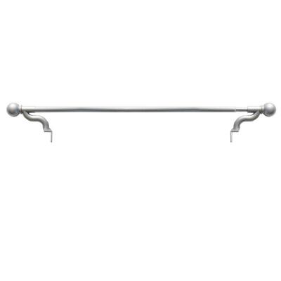 Smart Rods Adjustable Window Curtain Tension Rod, Matte Silver Color - New