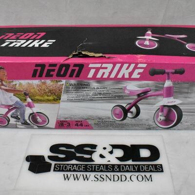 NEON Trike Mini-walker for Kids from 18-36 months Pink. Damaged Box - New