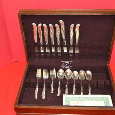 LOT 611  SILVER PLATE FLATWARE AND BOX