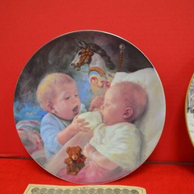 LOT 654 TWO DECORATIVE PLATES, ONE BUDWEISER 