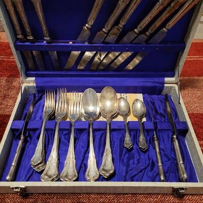 Silver Flatware marked 800 with "F" Monogram