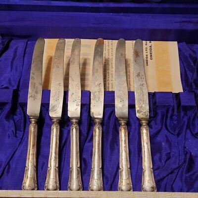 Silver Flatware marked 800 with "F" Monogram