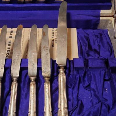 Silver Flatware marked 800 with "F" Monogram