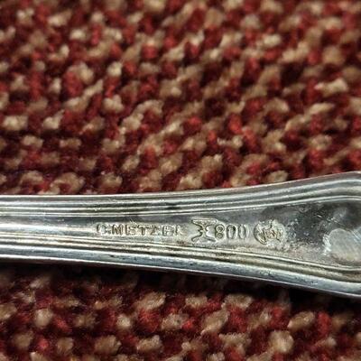 Silver Flatware marked 800 with "F" Monogram