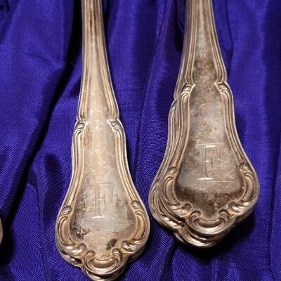 Silver Flatware marked 800 with "F" Monogram
