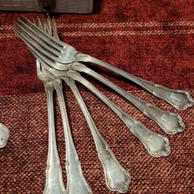 Silver Flatware marked 800 with "F" Monogram
