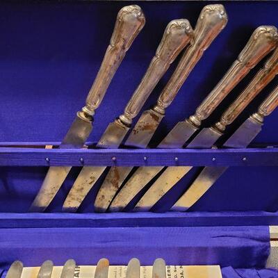 Silver Flatware marked 800 with "F" Monogram