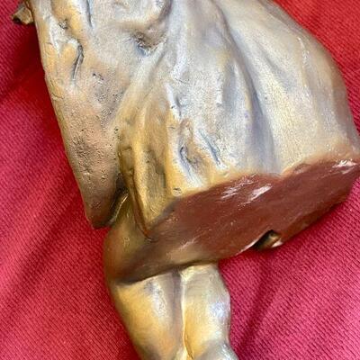 LOT 53   GOLD PAINTED PLASTER ANGEL SHELF SITTER