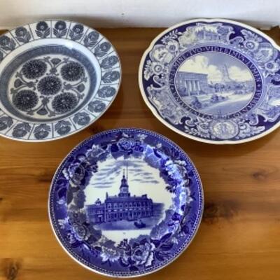 370  Two Wedgwood Decorative Plates and Soup Bowl