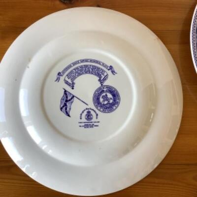 371 Four Staffordshire England Decorative Plates