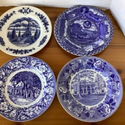371 Four Staffordshire England Decorative Plates