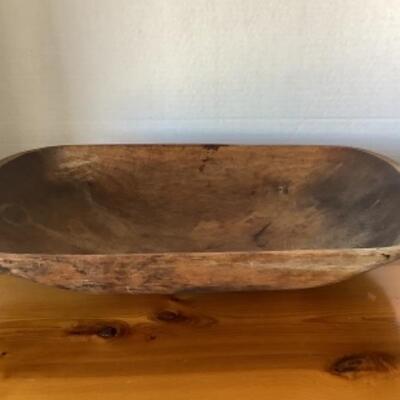 377 Vintage Hand Carved Wooden Bowl 