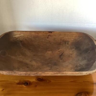377 Vintage Hand Carved Wooden Bowl 