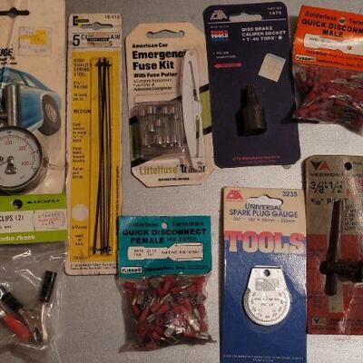 Lot 447: Assorted NEW Tools - Air Gauge, Fuse Kit and More