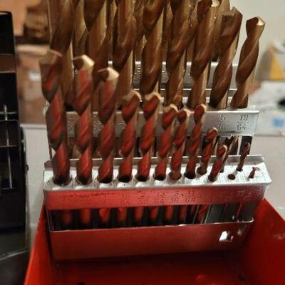 Lot 452: (2) Vintage Drill Bit Organizers w/ Assorted Bits