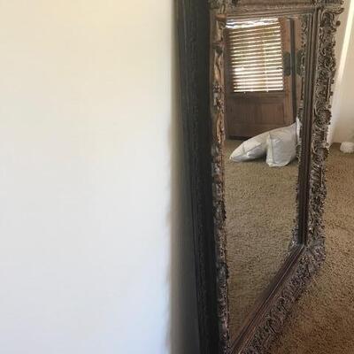 Carved Square Shaped Mirror-SKU 4