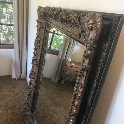 Carved Square Shaped Mirror-SKU 4
